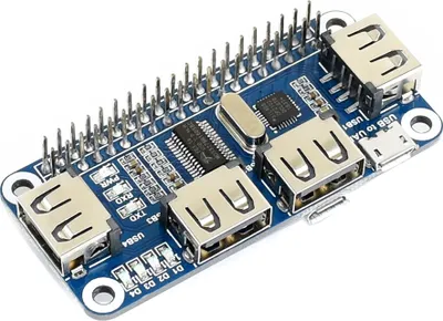 Produktbild von Waveshare 4 Port USB HUB HAT for Raspberry Pi Zero / Zero W / Zero 2W