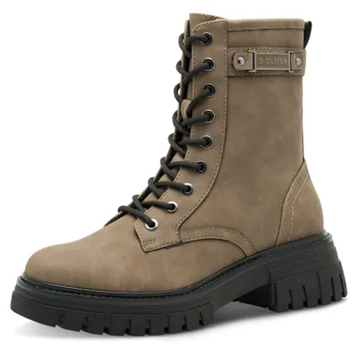 Produktbild von s.Oliver Damen Stiefeletten zum Schnüren mit Reißverschluss, Braun (Dark Taupe),