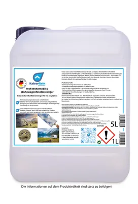 Produktbild von KaiserRein Profi Wohnmobil- Fenster Reiniger 5 L Kanister Universal Spray Acrylglas Reiniger Glasreiniger Wohnmobil-Reiniger Wohnwagen-Reiniger Caravan