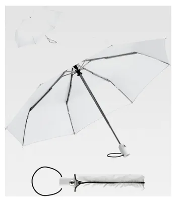 Produktbild von Regenschirm (weiß) - automatisches Öffnen und Schließen - kompakt, windsicher, sturmfest und wasserabweisend - stabiler Taschenschirm - ideal für Damen und Herren