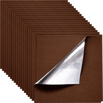 Produktbild von SucceBuy Teppichfliesen 609,6 x 609,6 x 5 mm, 20er-Pack, selbstklebender Bodenbelag mit einer Fläche von 7,4 m², ideal für einfache DIY-Verlegung in Wohnzimmer und Büro, Dunkelbraun