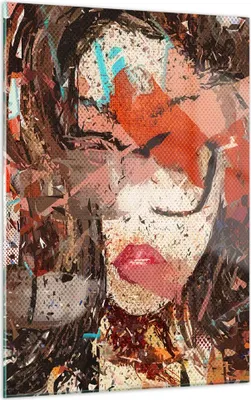 Produktbild von Bilder auf glas - Einteilig - Abstraktion modern - 50x70cm - Glasbilder - Wandbilder - Bilder - zum Aufhängen bereit - Wanddekoration aus Glas - Glas Bilder - Wandbild auf Glas - GPA50x70-3464