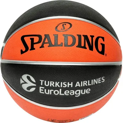 Image de Spalding Euroleague Varsity Tf-150 Rubber Indoor/Outdoor Basketball Enfants - Orange / Noir  | Taille: 5