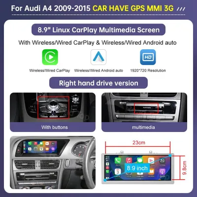 Image de Écran tactile multimédia - Écran compatible CarPlay - Écran compatible Android Auto - Autoradio tactile - Écran de navigation intégré