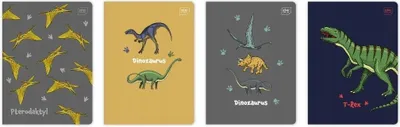 Zdjęcie produktu dla Zeszyt A5/32K trzylinia kolor Dinozaurus (10szt) - INTERDRUK
