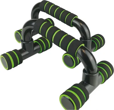 Produktbild von Urban Fitness Push-up Bars schwarz/grün - Liegestützgriffe für Krafttraining