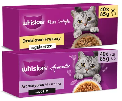 Produktbild von Whiskas Adult 80x85g Nassfutter für Katzen, Aromatische Mischung