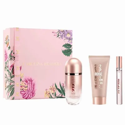Zdjęcie produktu dla Carolina Herrera 212 Vip Rose Eau De Perfume Spray 80ml Zestaw 3 sztuk