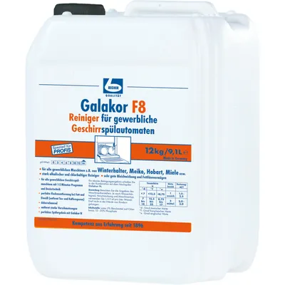 Produktbild von 12 kg "Dr. Becher" Galakor F8 Reiniger 9,2 l für gewerbliche Geschirrspülautomaten