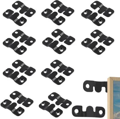 Image de 10 pinces noires pour cadres photo, pour photos et affiches
