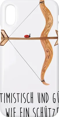 Produktbild von Mr. & Mrs. Panda Iphone 10 Handyhülle Sternzeichen Schütze - Weiß - Geschenk, Cover, Schützenfest, Hülle, Geburtstag Dezember, November, Handy, X