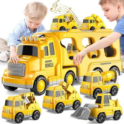 Produktbild von 7 in 1 Fahrzeug Spielzeugauto Kinder Geschenk Spielzeug ab 2 3 4 Jahre Junge