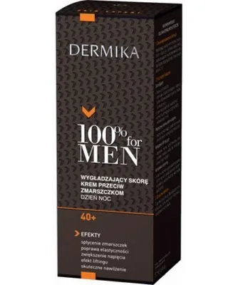 Obrázok produktu pre Dermika 100% For Men 40+ Krem wygładzający przeciwzmarszczkowy dzień i noc, 50 ml