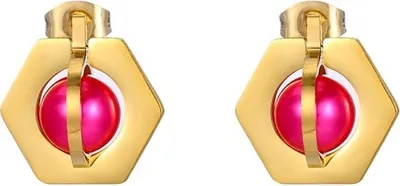 Image de Boucles d'oreilles NO-21682 en Or/Rose - Tendance KP21682
