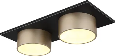 Immagine prodotto di Plafoniera LED, metallo, antracite, champagne, lunghezza 46 cm