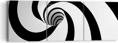Produktbild von Bild auf Leinwand - Leinwandbild - Spirale Streifen Komposition - 90x30cm - Wand Bild - Wanddeko - Leinwanddruck - Bilder - Kunstdruck - Wanddekoration - Leinwand bilder - Wandkunst - CA90x30-2649