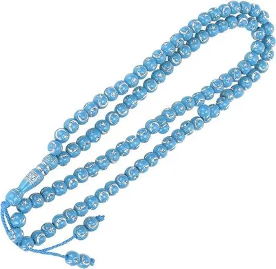 Image de Chapelet islamique à 99 perles, bleu