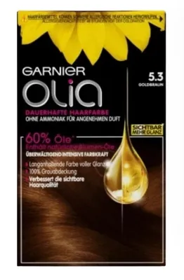 Zdjęcie produktu dla Garnier Olia, 5.3 Złoty Brąz, Farba do włosów (PRODUKT Z NIEMIEC)