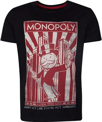 Produktbild von Difuzed - T-Shirt Herren - Monopoly »I Own This City« (schwarz) Shirt L