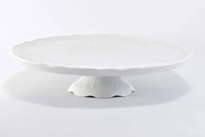 Produktbild von Tortenplatte auf Fuß, 28 cm, Porzellan, Mary-Anne, weiße Spitze, Leander