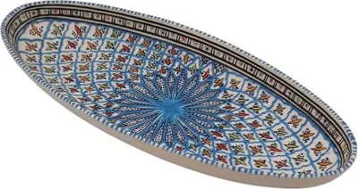 Immagine prodotto di Plat ovale Bakir turchese - L 40 cm