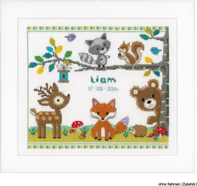 Produktbild von Vervaco Stickset, "Tiere des Waldes" (Stickzähl-Set)