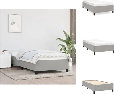 Image de vidaXL Cadre de lit gris clair 80x200 cm Tissu - Lits et sommiers