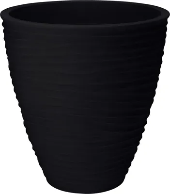 Image de PROGARDEN Outdoor pot de fleurs cannelé 40 cm anthracite KO-Y54201710