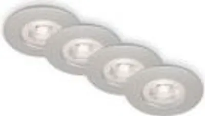 Produktbild von LED Einbauleuchten Badlampen dimmbar 4er Set 4,9W IP44 Ø9cm chrom Briloner