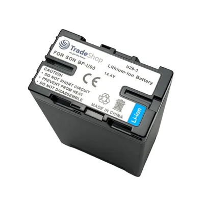 Produktbild von Trade-Shop Li-Ion Akku, 14,4V/14,8V 7200mAh kompatibel mit Sony PXW-FS7K, PXW-FS7M2K, PXW-FS5M2, PXW-FX9, PXW-FX9K ersetzt BP-U35, BP-U70