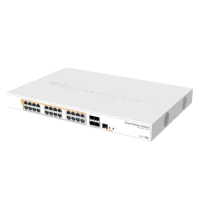 Zdjęcie produktu dla Mikrotik CRS328-24P-4S+RM, Zarządzany, L2/L3, Gigabit Ethernet (10/100/1000), Obsługa PoE, Możliwości montowania w stelażu, 1U