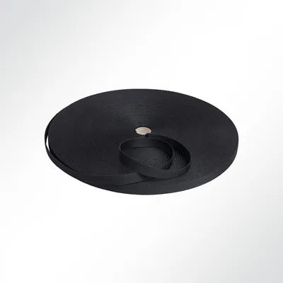 Produktbild von Lysel® Gurtband Polyester, (B) 20mm in Schwarz (1 lfm) 700kg