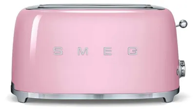 Produktbild von SMEG TSF02PKEU Toaster 4 Scheiben Pink MERKMALE UND AUSSTATTUNG:Metallgehäuse lackiert.4 extra breit