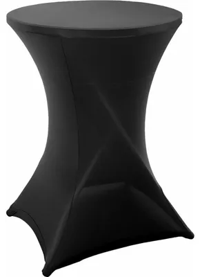 Obrázok produktu pre Čistý obal na stojací stôl – čierna farba – materiál: Elastan/polyester – rozmer: 80 cm (priemer) x 110 cm (výška)