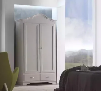 Produktbild von Schlafzimmer Holz Kleiderschrank Weiß Schrank Stil Klassische Möbel