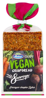 Productafbeelding van Melvit Knapperig Veganistisch Volkoren Brood, 8 groenten, 130 gram