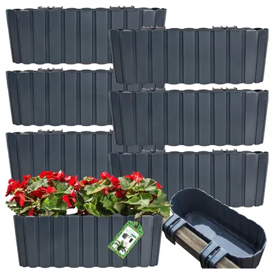 Zdjęcie produktu dla Zestaw 6 doniczek Prosperplast | Boardee | Black | 40 cm