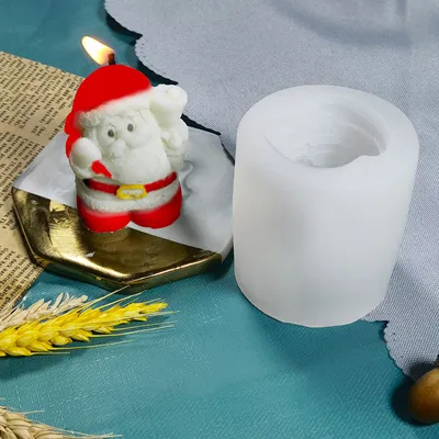 Obrázok produktu pre Silikónová forma Vianočná sviečka forma živica forma DIY 3D stolný vianočný stromček šperky Vianočný darček