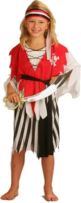 Immagine prodotto di Costume da pirata per bambini bucaniere nero-rosso-bianco
