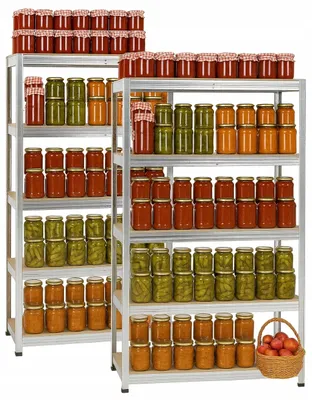 Immagine prodotto di Ekspand | Set di scaffali in metallo - 180x90x40 cm - 2 pezzi - Portata 875 kg - 5 ripiani