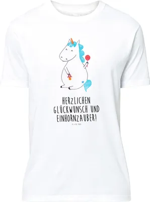 Produktbild von Mr. & Mrs. Panda Tshirt Einhorn Baby - Weiß - Geschenk, Shirt, oberteil, T-Shirt, Geburtstag, S, Geburt, Einhörner, Mutter, Unicorn, Lustiges