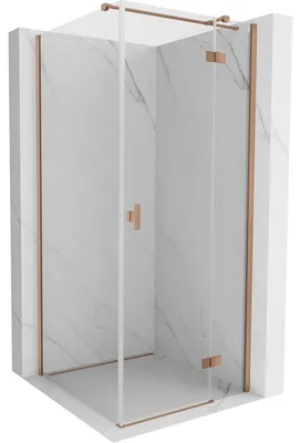 Obrázek produktu pro Mexen Mist-H T sprchový kout pravý 80 x 80 cm, transparentní, kartáčovaná měď - 8A5T-080-080-65-00-P