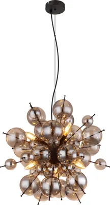 Produktbild von Globo Lighting Hängeleuchte Metall schwarz matt, 6x E14
