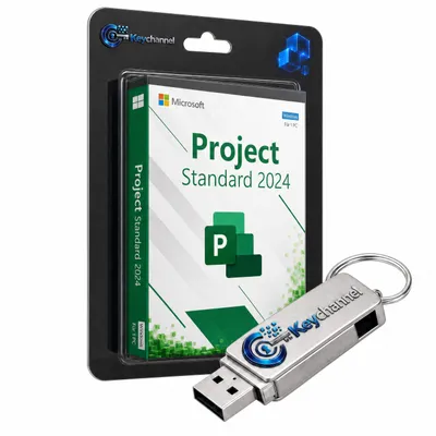 Produktbild von Microsoft Project 2024 Standard - Inkl. Installations-USB-Stick und Lizenz