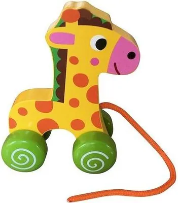 Image de ANEK Girafe en bois à tirer. SPW84983 49832