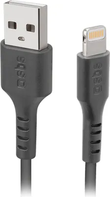 Image de Sbs Tecableusbip589K Usb-A - Câble Lightning 1 M Mfi - Noir