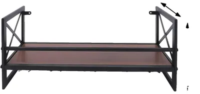 Produktbild von Weinregal, Wandmontage, Glashalter, schwarz