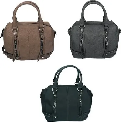 Produktbild von Damen Handtasche MILANO 2 Henkeltasche Umhängetasche mit Reißverschluss, Schulterriemen und zwei Henkeln Farbe - camel - CZ27462