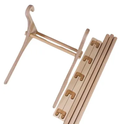 Produktbild von BearOnBar – Full Set aus robusten Trainingsgeräten aus Holz: Dip-Stange und Klimmzugstange bis 117 cm – 5-stufige Höhenverstellung für Türrahmen