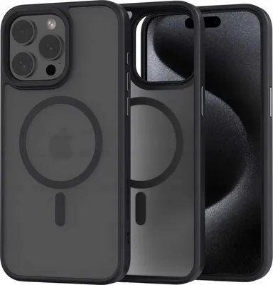 Image de Coque magnétique pour MagSafe SPACECASE Hybrid Mag pour iPhone 15 Pro Max Noir